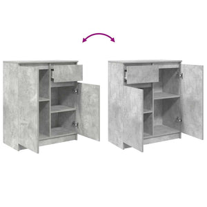 Betongraues Sideboard mit Schublade 71x35x84 cm