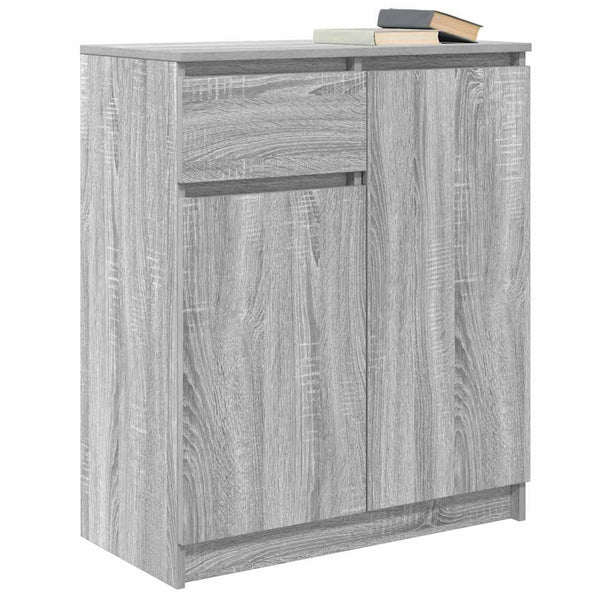 Graues Sideboard mit Schublade 71x35x84 cm