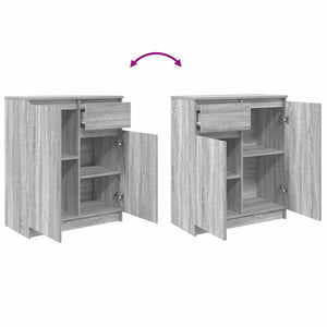 Graues Sideboard mit Schublade 71x35x84 cm
