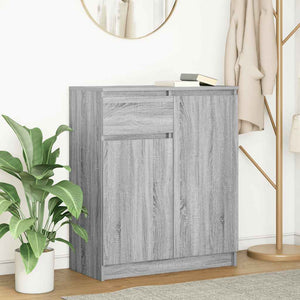 Graues Sideboard mit Schublade 71x35x84 cm