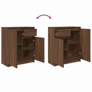 Sideboard Braun Eichen-Optik 71x35x84 cm