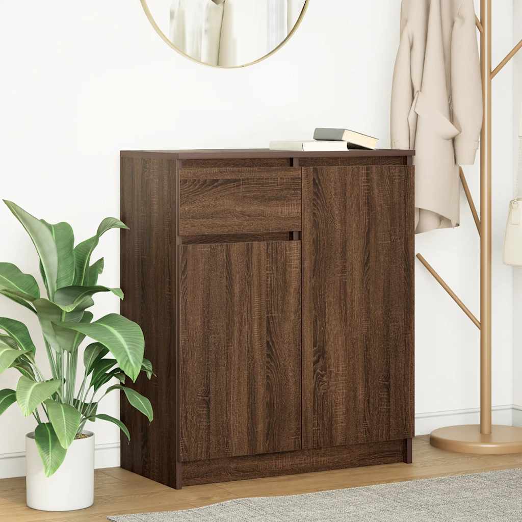 Sideboard Braun Eichen-Optik 71x35x84 cm