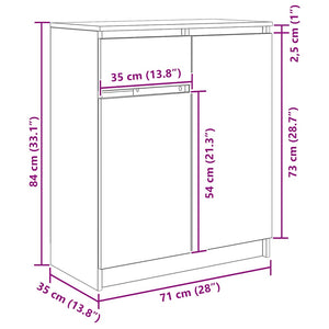 Sideboard mit Schublade, Altholz-Optik