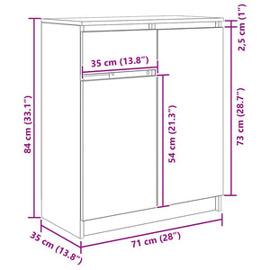 Sideboard Artisan-Eiche 71x35x84 cm