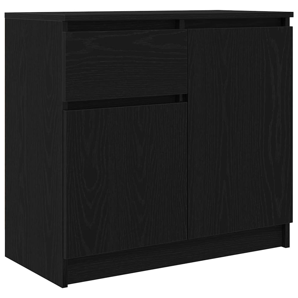 vidaXL Sideboard with Drawer Black Oak Look 71x35x65 cm