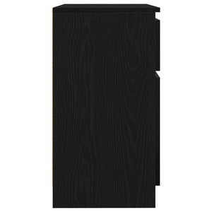 Sideboard Schwarz Eichen-Optik 71x35x65 cm