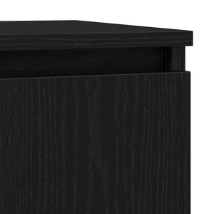 Sideboard Schwarz Eichen-Optik 71x35x65 cm
