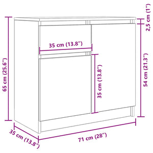 Sideboard Grau Sonoma 71x35x65 cm