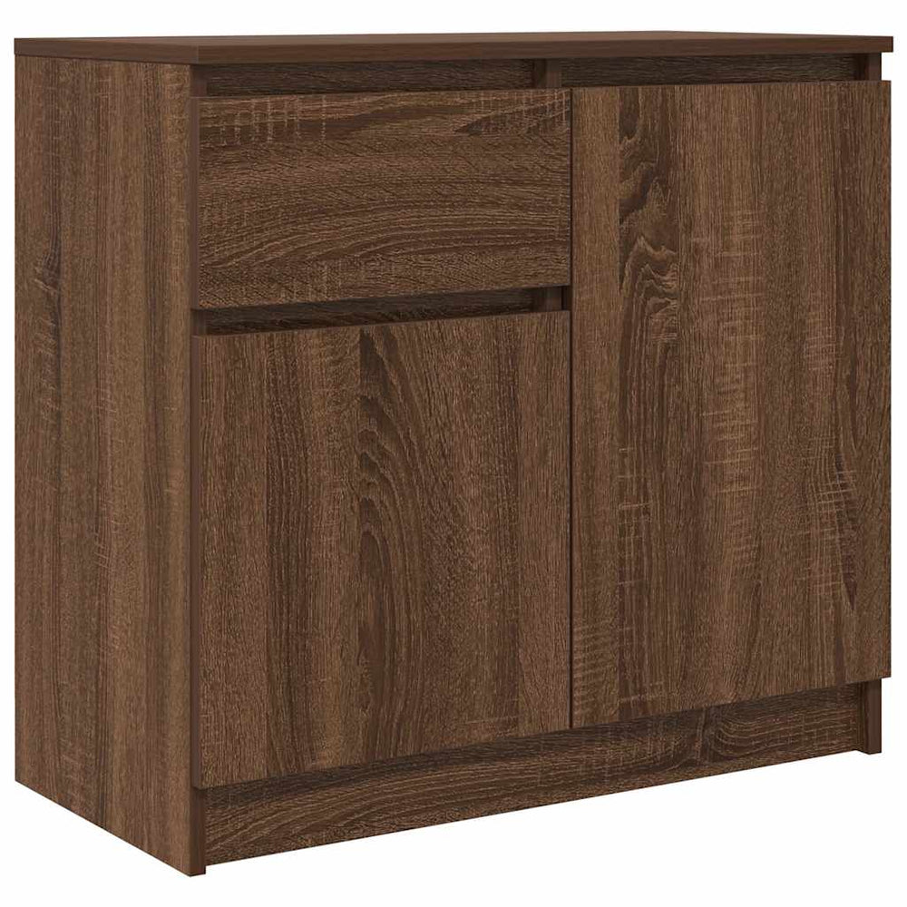 vidaXL Sideboard with Drawer Brown Oak Effect 71x35x65 cm