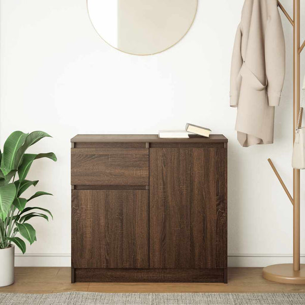 Sideboard Braun Eichen-Optik 71x35x65 cm