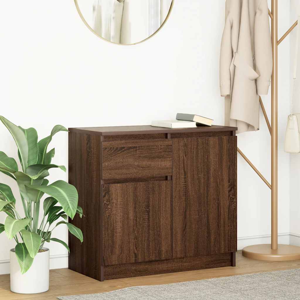 Sideboard Braun Eichen-Optik 71x35x65 cm