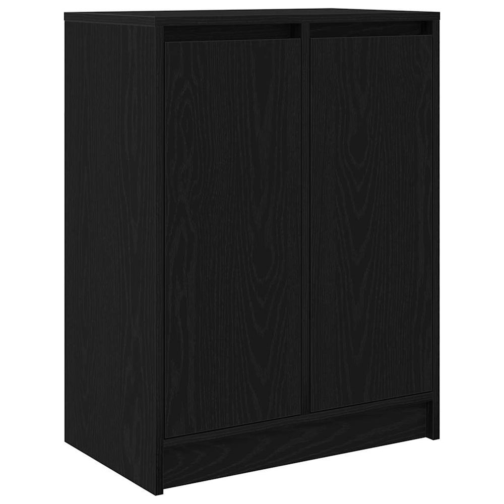 Schwarzes Sideboard Eichenoptik 57 cm