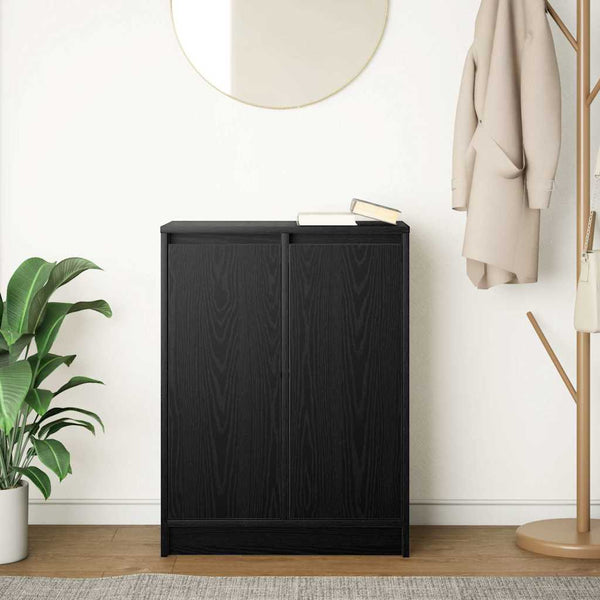 Schwarzes Sideboard Eichenoptik 57 cm