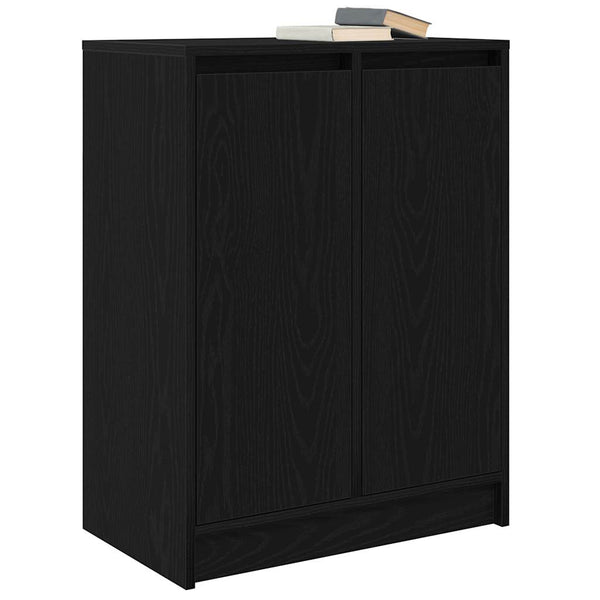 Schwarzes Sideboard Eichenoptik 57 cm