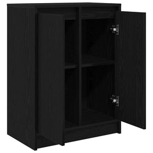 Schwarzes Sideboard Eichenoptik 57 cm