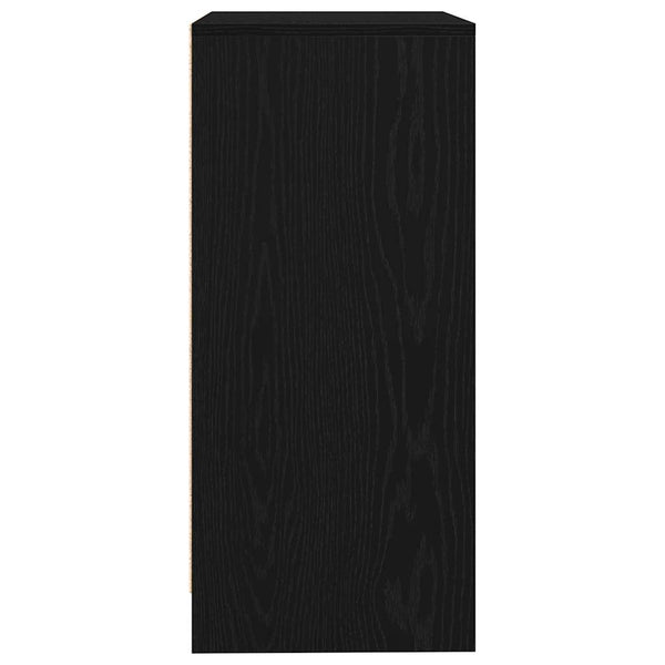 Schwarzes Sideboard Eichenoptik 57 cm