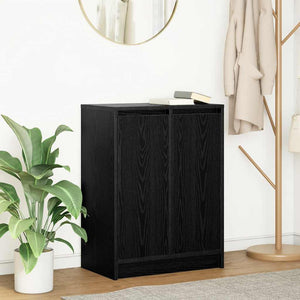 Schwarzes Sideboard Eichenoptik 57 cm