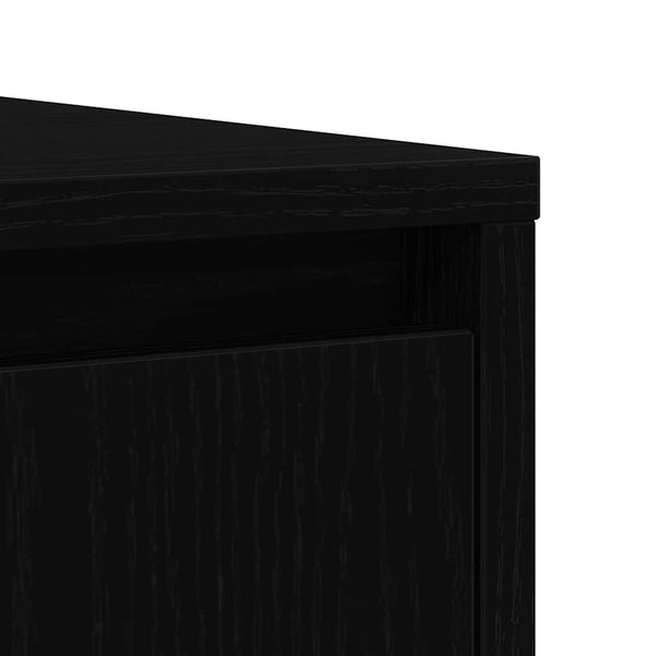 Sideboard Schwarz Eichenoptik 85 cm