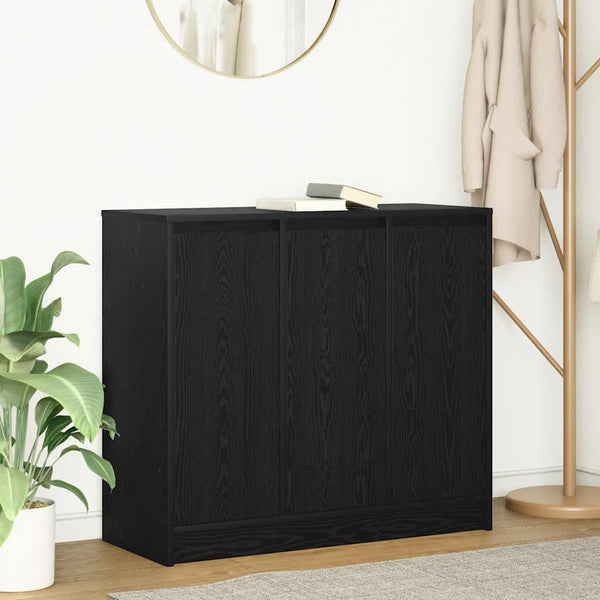 Sideboard Schwarz Eichenoptik 85 cm