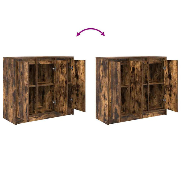 vidaXL Buffet Chêne fumé 85x34x76 cm Bois d'ingénierie