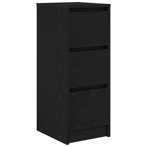 Schwarzes Sideboard Eichen-Optik, 76cm