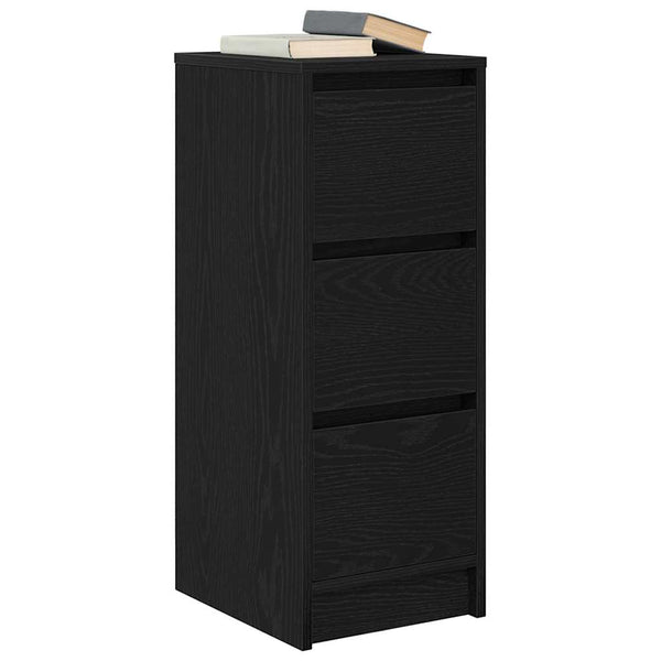 Schwarzes Sideboard Eichen-Optik, 76cm