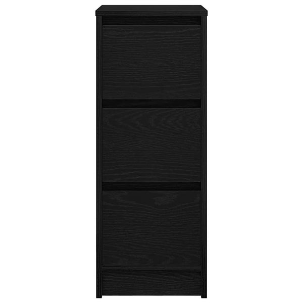 Schwarzes Sideboard Eichen-Optik, 76cm
