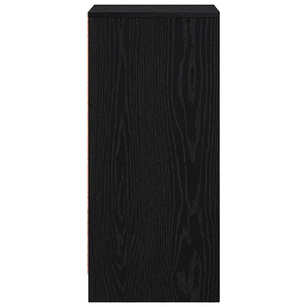 Schwarzes Sideboard Eichen-Optik, 76cm