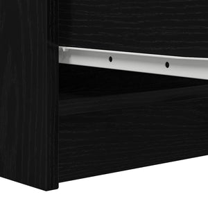 Schwarzes Sideboard Eichen-Optik, 76cm