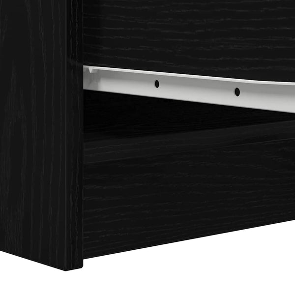 Schwarzes Sideboard Eichen-Optik, 76cm