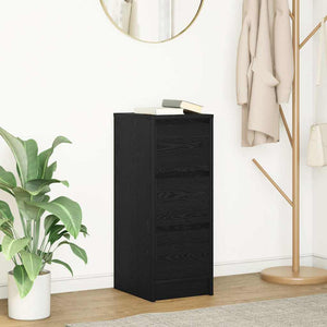 Schwarzes Sideboard Eichen-Optik, 76cm