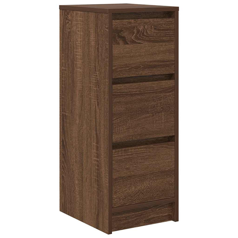 vidaXL Sideboard Brown Oak Look 29.5x34x76 cm Engineered Wood