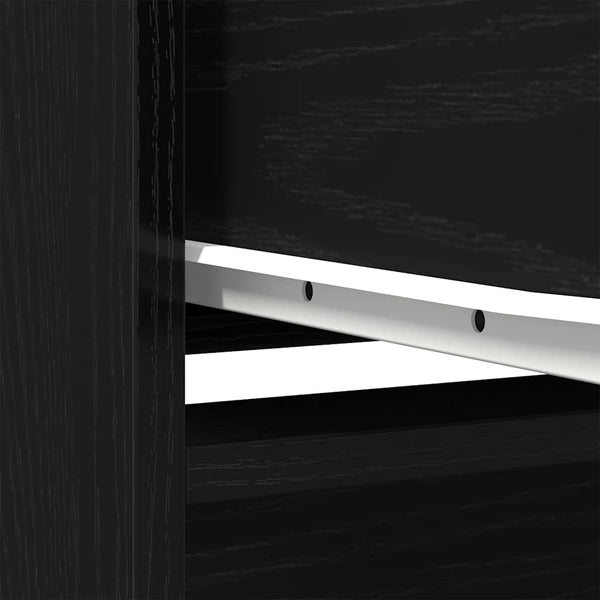 Schrank Schwarz Eichen-Optik mit Schublade
