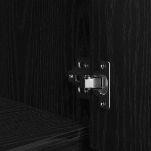 Schrank Schwarz Eichen-Optik mit Schublade