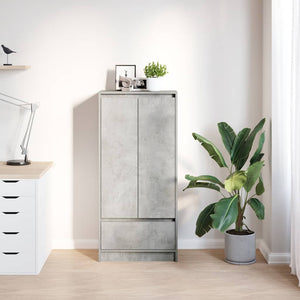 Betongrauer Schrank mit Schublade