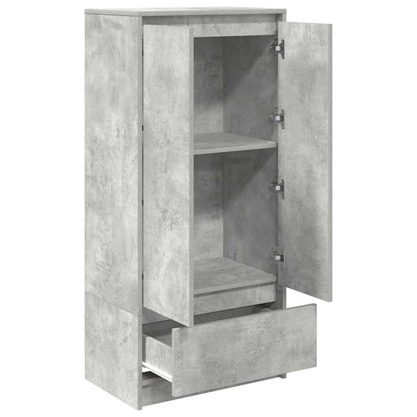 Betongrauer Schrank mit Schublade