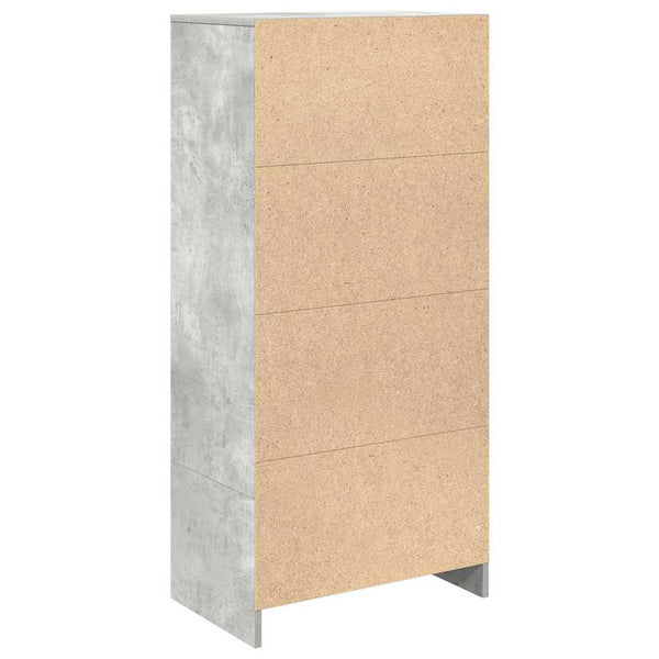 Betongrauer Schrank mit Schublade