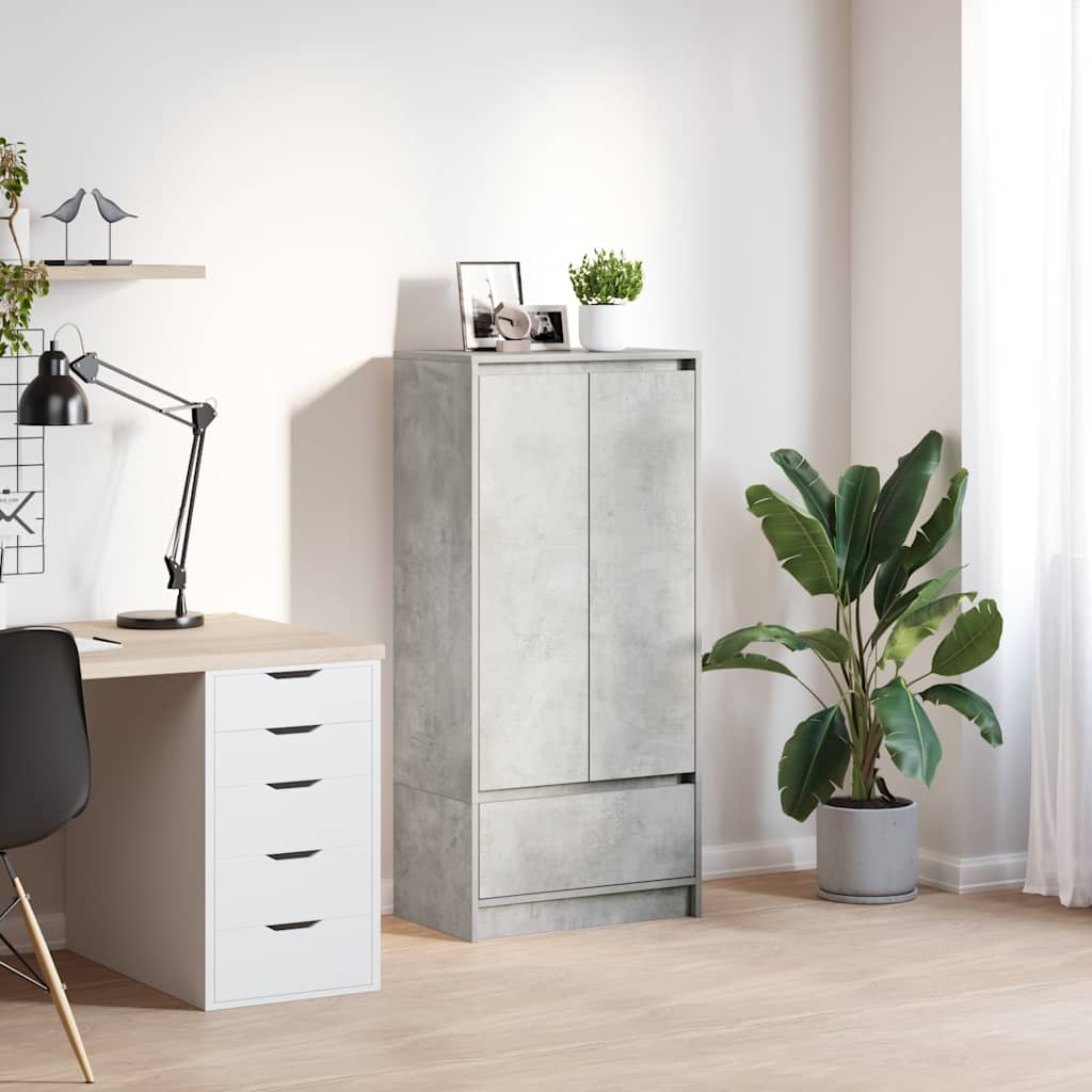 Betongrauer Schrank mit Schublade