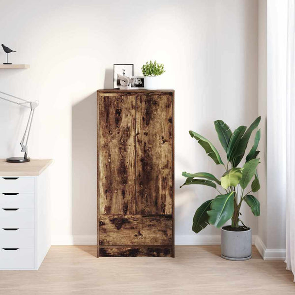 Schrank Räuchereiche mit Schublade 55,5x34x119,5 cm