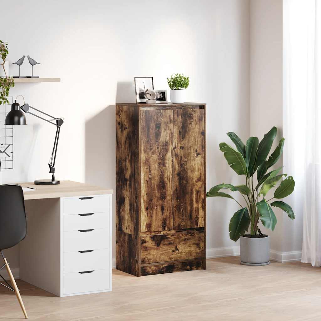 Schrank Räuchereiche mit Schublade 55,5x34x119,5 cm