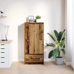 Schrank mit Schublade Altholz-Optik
