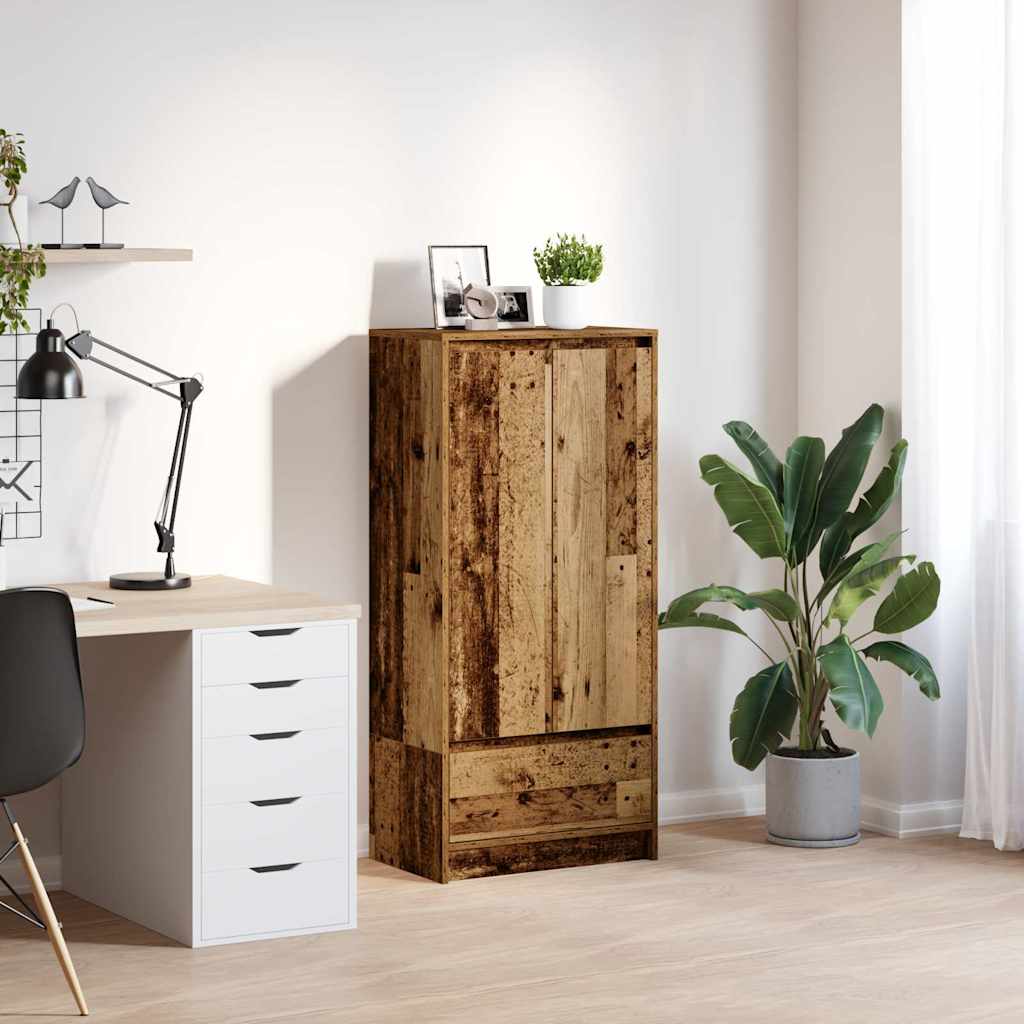 Schrank mit Schublade Altholz-Optik