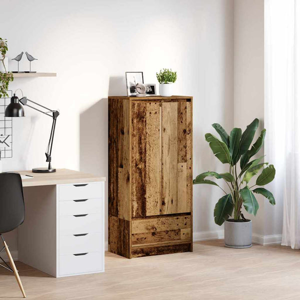 Schrank mit Schublade Altholz-Optik