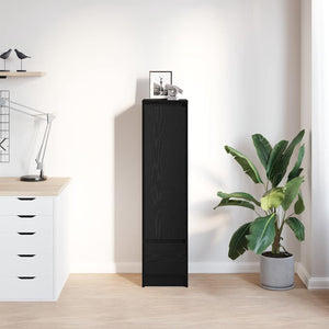Highboard Schwarz Eichen-Optik, 119,5 cm