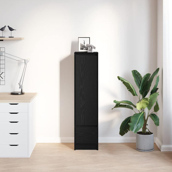 Highboard Schwarz Eichen-Optik, 119,5 cm