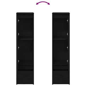 Highboard Schwarz Eichen-Optik, 119,5 cm