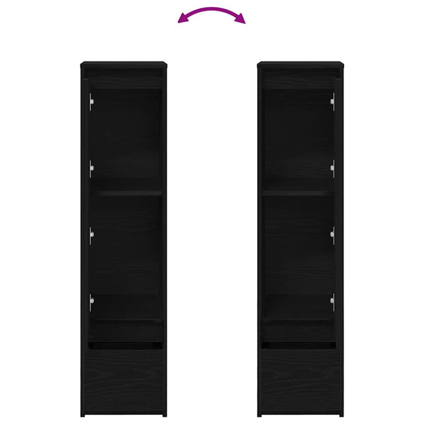 Highboard Schwarz Eichen-Optik, 119,5 cm
