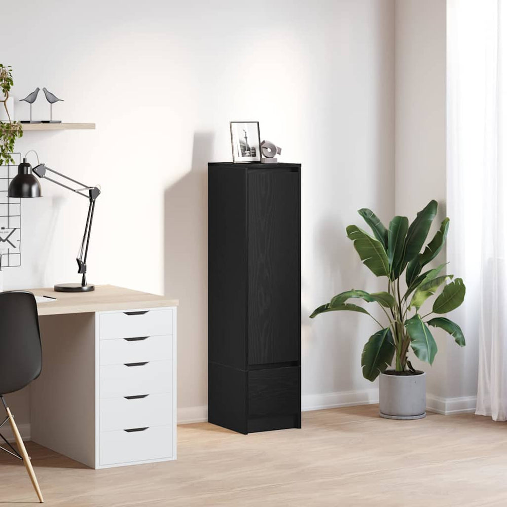 Highboard Schwarz Eichen-Optik, 119,5 cm