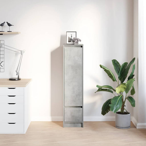 Highboard Betongrau 119,5 cm Holz