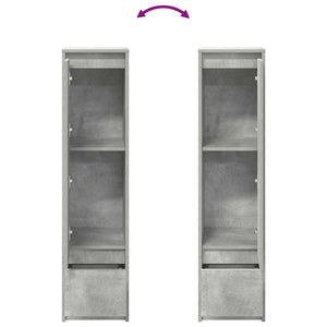 Highboard Betongrau 119,5 cm Holz